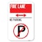 Signmission Fire Lane-No Parking With No Parking Heavy-Gauge Aluminum Sign, 12" x 18", A-1218-24013 A-1218-24013 - alternate 1